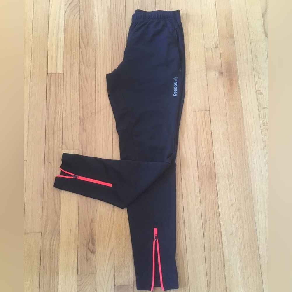 Reebok athletic pants with ankle zips